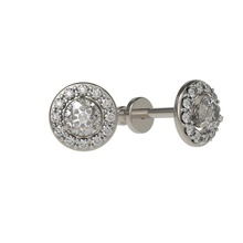 altın klasik halo küpe elmas takı aksesuar tasarım sterling yazdırılabilir yüzük parlayan mücevher Gümüş düğün baskı nişan kolye platin gem giyim parlak 3d print model - Mito3D