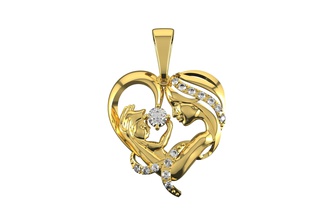 gold diamant anhänger halskette silber schmuck mode ring juwel sterling weiß hochzeit engagement kleidung solitär schönheit platin 3d print model - Mito3D