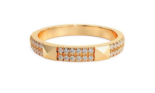 oro diamante anillo imprimible Boda canalla Moda joyería joya plata compromiso brillante belleza anillos 3d print model - Mito3D