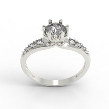 solitaire wedding engagement women diamond ring 3dm stl gem gold jewel jewelry printable rings silver carat jewelrycapital womenring wax jewellery 3d print model - Mito3D