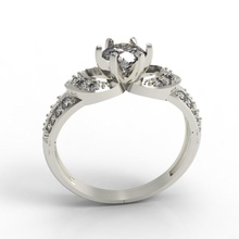 oro anillo de diamantes diseño la joyería brillante el diamante compromiso moda belleza gem joya lujo matrimonio platino precioso imprimible los anillos 3d print model - Mito3D