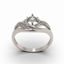 anello di diamanti in oro design gioielli stampabile gemma argento brillante preziosi moda e bellezza lusso disco platino la sterlina il fidanzamento matrimonio gioiello lucente anelli 3d print model - Mito3D