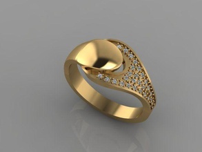 ouro diamante anel acessórios moda 3d matriz jóias designer GoldDesigner JewelleryDesigner gema rinoceronte simples fusão orelha modelo conjunto luxo joalheria argolas 3d print model - Mito3D