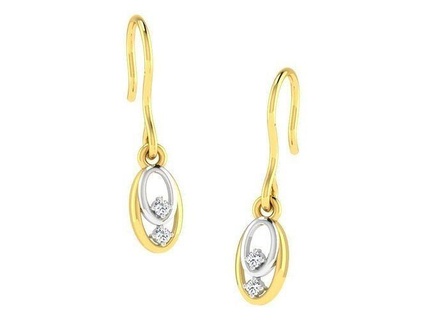 oro diamante donne orecchino 3d Stampa modello lusso design gioielleria stampabile argento rosa gioiello nozze Fidanzamento orecchini 3d print model - Mito3D