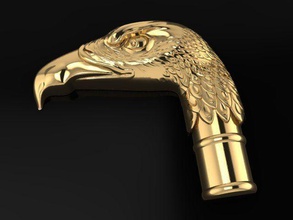 águia de ouro 245 jóias prata moda beleza bico falcão asa voar pássaro anéis 3d print model - Mito3D