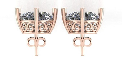 ouro orelha joalheria precioso luxo noivado casamento gema imprimível diamante esterlina branco engagem platina brilhando jóias moda beleza argolas cafajeste 3d print model - Mito3D