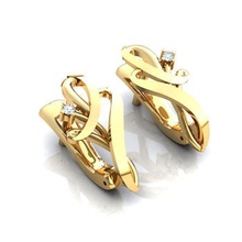 gold earrings jewelry 3d printable fashion accessory prototyping print character clothing rings 3d print model - Mito3D