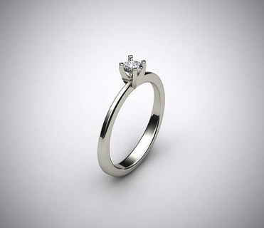 oro compromiso anillo diamante señoras joyería joya anillos 3d print model - Mito3D