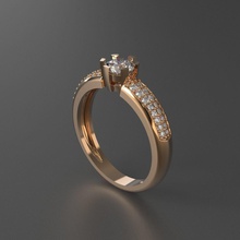 oro anillo de compromiso la joyería plata las gemas diamod imprimible joya diamante brillante moda y belleza brazalete solitaire boda los anillos 3d print model - Mito3D