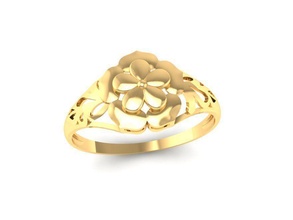 gold flower ring 91 jewelry fashion accessories diamond woman women design rings 3d print model - Mito3D
