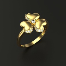 de oro la flor del anillo diamantes diseño joyería brillante diamante el compromiso gem joya imprimible plata joyas piedra gema boda los anillos 3d print model - Mito3D
