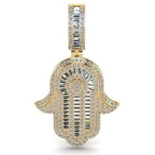 gold hampsa pendant jewelry printable silver diamond rings ring jewellery jewel traditional pendants 3d print model - Mito3D