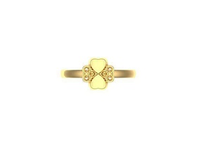 Gold Herz gestalten Diamant Engagement Ring 6 Schmuck Silber druckbar Juwel Hochzeit Sterling Mode engagem 3d print model - Mito3D