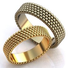 de oro anillos metal la joyería boda los carácter accesorio ropa 3d print model - Mito3D