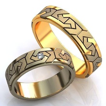 gold metal rings jewelry wedding accessory clothing weddingrings fashion ring 3d print model - Mito3D