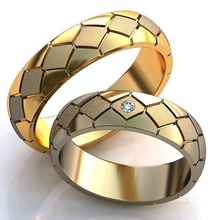 l'oro anelli in metallo gioielli matrimonio accessorio abbigliamento moda anello weddingrings 3d print model - Mito3D