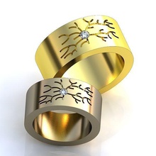 gold-Metall-Ringe Schmuck Hochzeit Ringe - Zubehör Kleidung weddingrings textur Mode-ring 3d print model - Mito3D