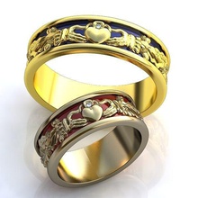 gold-Metall-Ringe Schmuck Hochzeit Ringe - Zubehör weddingrings jewelrystl jewelrydesign 3d print model - Mito3D
