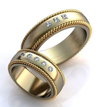 or anneaux de métal bijoux mariage les l'accessoire blanc gem le diamant brillant jaune exclusif l'anneau 3d print model - Mito3D