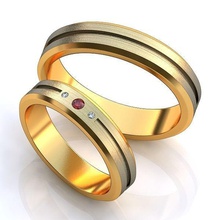 or anneaux de métal bijoux mariage les l'accessoire vêtements joyau anneau mode bague en brillant ruby gem diamant 3d print model - Mito3D