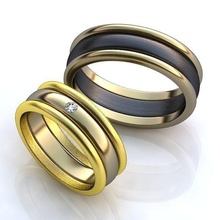 ouro anéis de metal jóias casamento acessório gem branco brilhantes anel safira 3d print model - Mito3D