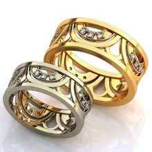 altın metal halkalar takı düğün yüzük karakter aksesuar giyim 3d print model - Mito3D