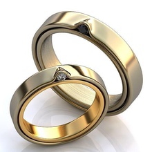 ouro anéis de metal jóias casamento o personagem acessório roupas 3d print model - Mito3D