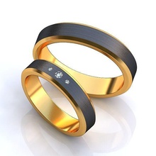 ouro anéis de metal jóias casamento acessório goldenrings weddingrings 3d print model - Mito3D
