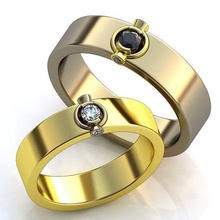 or anneaux de métal bijoux mariage les caractère l'accessoire vêtements 3d print model - Mito3D
