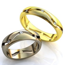 altın metal alyans takı düğün yüzük aksesuar giyim gem parlak ruby Safir Sole 3d print model - Mito3D