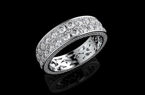 gold n1027 wedding engagement jewellery silver jewelry gem brilliant platinum fashion diamond ring rings luxury design jewel modern 3d print model - Mito3D