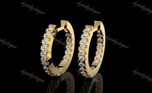 or n1049 boucles d'oreilles argent acier bijoux luxe diamant élégant intérieur diamants militaire conception mode moderne chaise métal bijou imprimable bague cuir 3d print model - Mito3D