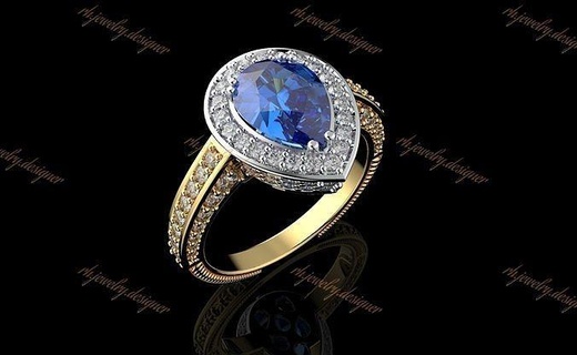 gold n1051 jewelry diamond ring engagement wedding jewel jewellery silver gem white ruby sapphire platinum rings emerald fashion beauty pendant 3d print model - Mito3D