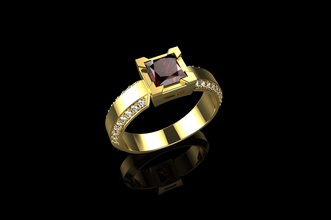 or n501 bijoux d'argent de l'anneau le diamant l'engagement mariage anneau mode bague en engagem brillant beauté joyau fiançailles ruby saphir les anneaux 3d print model - Mito3D