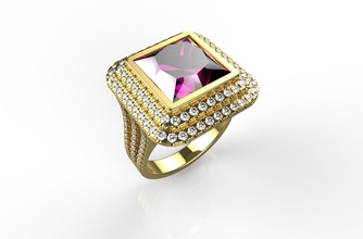 or n509 bijoux le diamant d'argent de l'engagement la livre sterling mariage brillant anneau mode beauté saphir ruby pierre bague en blanc gem l'anneau les anneaux 3d print model - Mito3D