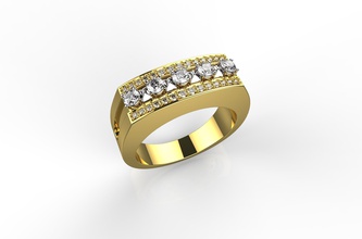 ouro n513 jóias os homens de prata diamante casamento brilhantes anel o engajamento moda beleza ruby safira printable jóia gem vintag noivado cad anéis 3d print model - Mito3D