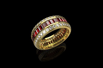 ouro n521 jóias diamante o engajamento anel de brilhantes casamento prata moda beleza ruby safira brinco branco sterling printable gem vestuário noivado anéis 3d print model - Mito3D