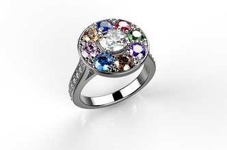gold n541 Schmuck Silber diamond Hochzeit Mode-ring Diamant-ring engagement Juwel engagem genial Mode-Schönheit Saphir ruby Ohrring Halskette cad Anhänger diamant Ringe 3d print model - Mito3D