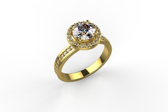 or n560 bijoux de l'anneau d'argent le diamant joyau l'engagement anneau mode blanc bague en brillant cad beauté saphir ruby gem fiançailles les anneaux 3d print model - Mito3D