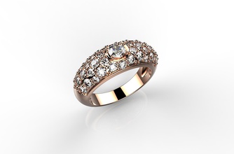 oro n561 la joyería de plata anillo joya boda moda diamante blanco engagem compromiso gem el zafiro ruby y belleza arete rhino los anillos 3d print model - Mito3D