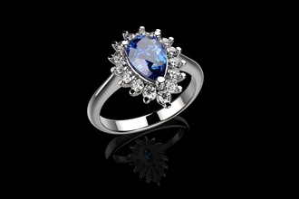 ouro n591 jóias de prata anel diamante brilhantes branco sterling moda beleza noivado gem casamento safira ruby o engajamento jóia da forma vintag anéis 3d print model - Mito3D