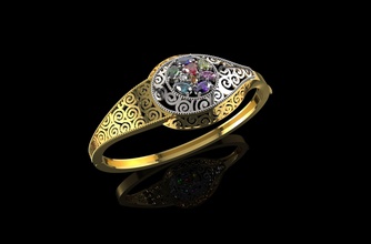 n593 altın takı elmas Gümüş bilezik sterling düğün Safir nişan mücevher engagem moda yüzük gem parlak kolye cad 3d print model - Mito3D