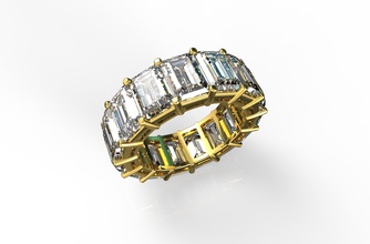 ouro n608 joalheria anel prata diamante jóias noivado Casamento brilhante esterlina moda gema jóia rubi safira vintag diamantado 3d print model - Mito3D