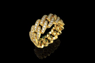 gold n637 Schmuck Silber kubanische engagement Juwel diamond genial Diamant-ring Mode-ring sterling gem Hochzeit ring diamant brillant ruby Saphir Mode-Schönheit Ringe 3d print model - Mito3D