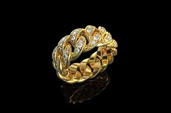 gold n647 Schmuck Silber ring kubanische engagement Diamant-ring cad gem engagem Mode-ring Juwel Mode-Schönheit vintag Hochzeit sterling Saphir diamond - Anhänger 3d print model - Mito3D