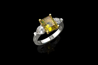 or n668 bijoux le diamant de l'anneau l'engagement blanc bague en mariage gem d'argent anneau mode brillant la livre sterling engagem beauté ruby saphir les anneaux 3d print model - Mito3D