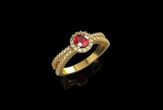 gold n672 jewelry silver ring diamond jewellery engagement fashion wedding gem engagem brilliant white cad sapphire brillant ruby rings 3d print model - Mito3D