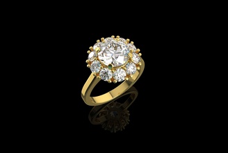 gold n691 jewelry silver diamond ring jewellery gem wedding fashion sterling brilliant white beauty sapphire black platinum engagem jewel rings 3d print model - Mito3D