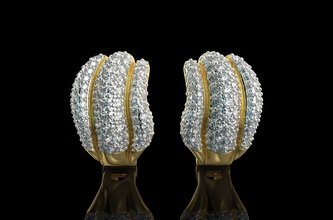 gold n692 jewelry diamond earring jewellery wedding brilliant fashion beauty silver bracelet ring brillant ruby diamant gem sapphire business earrings 3d print model - Mito3D