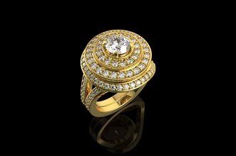or n695 bijoux d'argent de l'anneau joyau le diamant anneau mode bague en gem l'engagement brillant la livre sterling mariage beauté engagem blanc noir ruby les anneaux 3d print model - Mito3D